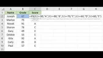 'Video thumbnail for Excel IFS Function - No More Nested IFS'