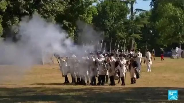 Video thumbnail for France highlights role in American independence with historical re-enactments