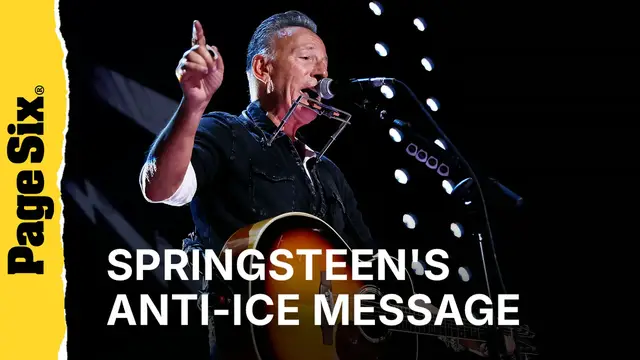 Video thumbnail for Bruce Springsteen slams 'lawless government' in speech at Power To The People festival