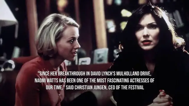 Video thumbnail for Naomi Watts to receive Golden Eye Award at Zurich Film Festival.