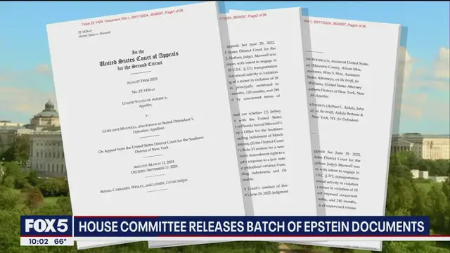 'Video thumbnail for House committee releases batches of Epstein documents'