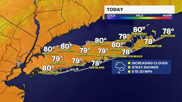 Video thumbnail for Increasing clouds today, wet tonight on Long Island