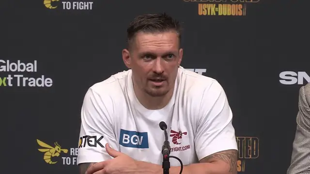 'Video thumbnail for Usyk ready to rest after flooring Dubois with Ivan'