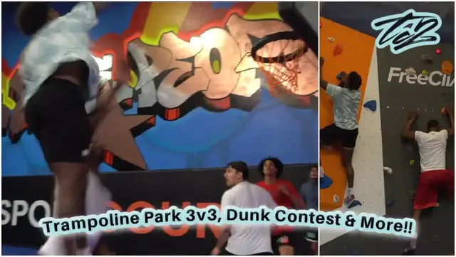 Video thumbnail for Trampoline 3v3 & Dunk Contest w/ Famous Influencers!!