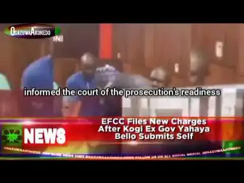 Video thumbnail for EFCC Files New Charges After Kogi Ex Gov Yahaya Bello Submits Self