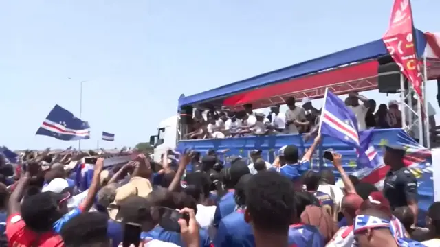 Video thumbnail for Cape Verde celebrates team’s return after historic World Cup