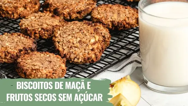 Video thumbnail for Biscoitos de maçã e frutos secos sem açúcar nem glúten