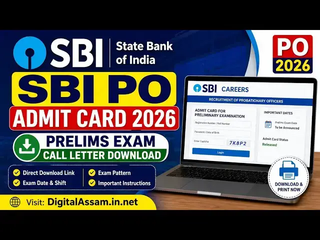 Video thumbnail for SBI PO Prelims Admit Card 2026 Out | Download Hall Ticket Now