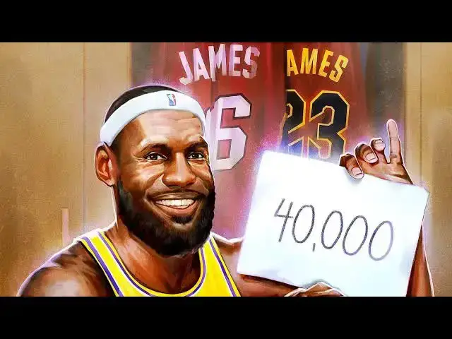 'Video thumbnail for heatcheck: lebron james reaches 40k points: artistic tributes'