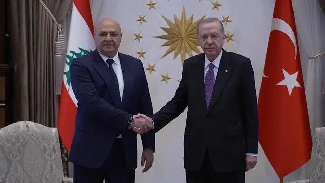 Video thumbnail for Türkiye: Turkish president meets Lebanese counterpart in Ankara.