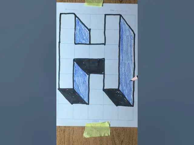 Video thumbnail for How to draw 3D letter ''H'' very easy  #HowtodrawH #3DH #Draw3DH