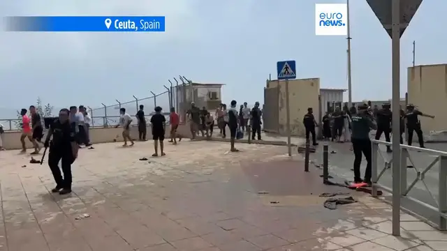 Video thumbnail for Spain deploys troops to Ceuta after surge in illegal migrant crossings from Morocco