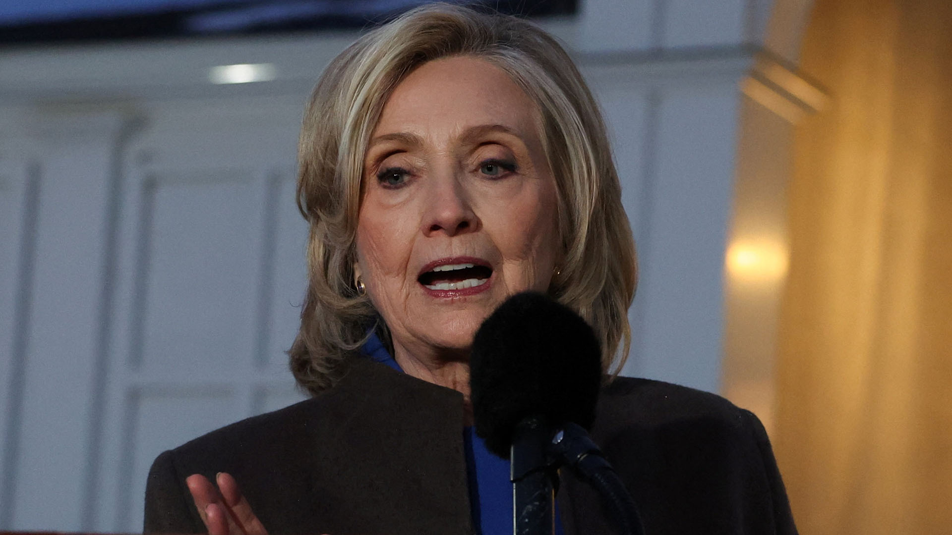 Video thumbnail for Hillary Clinton comments after Epstein hearing