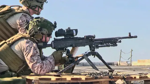 Video thumbnail for U.S. Marines M240B Machine Gun Deck Shoot • 2024