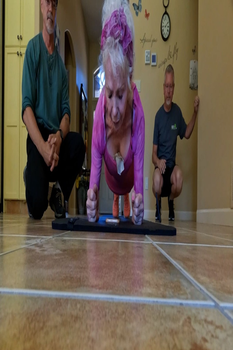 Video thumbnail for 84 Year Old Sets Plank World Record