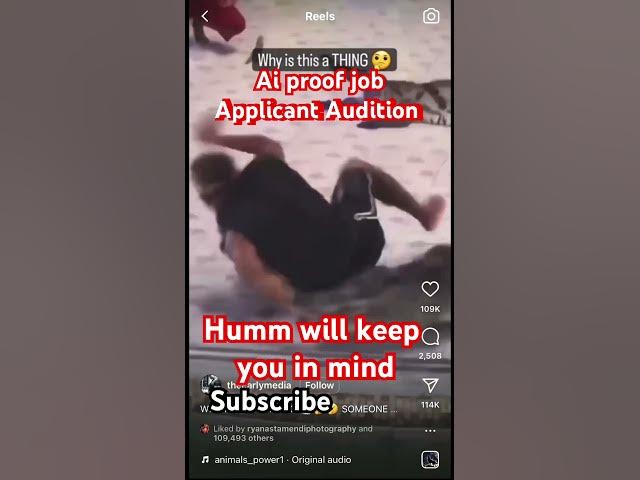 Video thumbnail for Ai proof job applicant Addition #funny #animal #fypシ