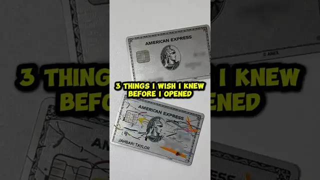 'Video thumbnail for 3 Things I Wish I Knew Amex Platinum - Best American Express Credit Card - Disclaimer in Description'