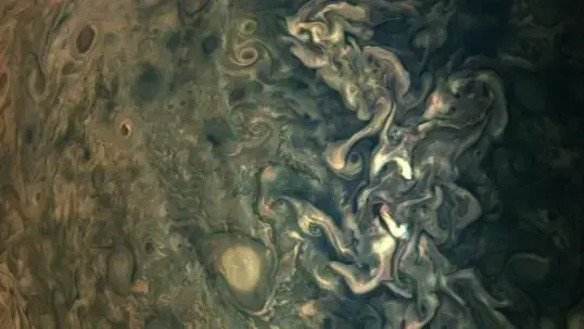 Video thumbnail for Jupiter's puzzling haze streaks: NASA still unsure how they form.
