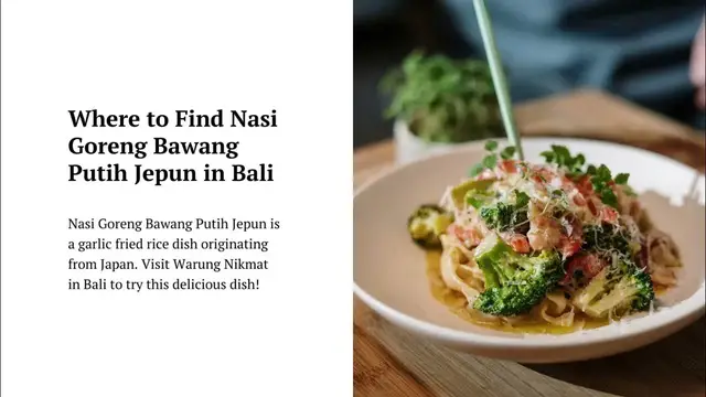 Video thumbnail for Nasi Goreng Bawang Putih Jepun | Easy & Healthy Recipes, Beverages | Easy recipes | How To Cook