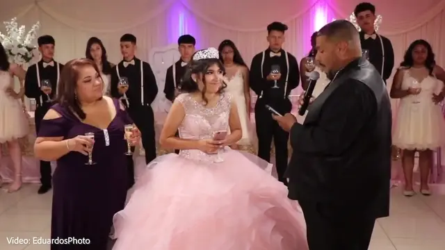 Video thumbnail for Girl Asks Stepdad To Adopt Her During Quinceañera Toast | Happily TV