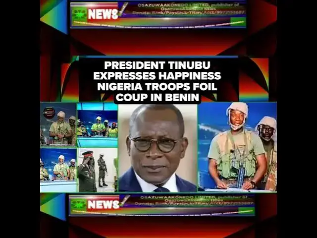 Video thumbnail for President Tinubu Expresses Happiness Nigeria Troops Foil Coup In Benin