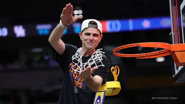 'Video thumbnail for Big dose of analytics leads Todd Golden and Florida Gators to NCAA title'