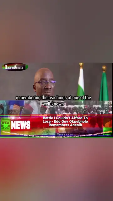 'Video thumbnail for Battle I Couldn't Afford To Lose - Edo Gov Okpebholo Remembers Anenih '