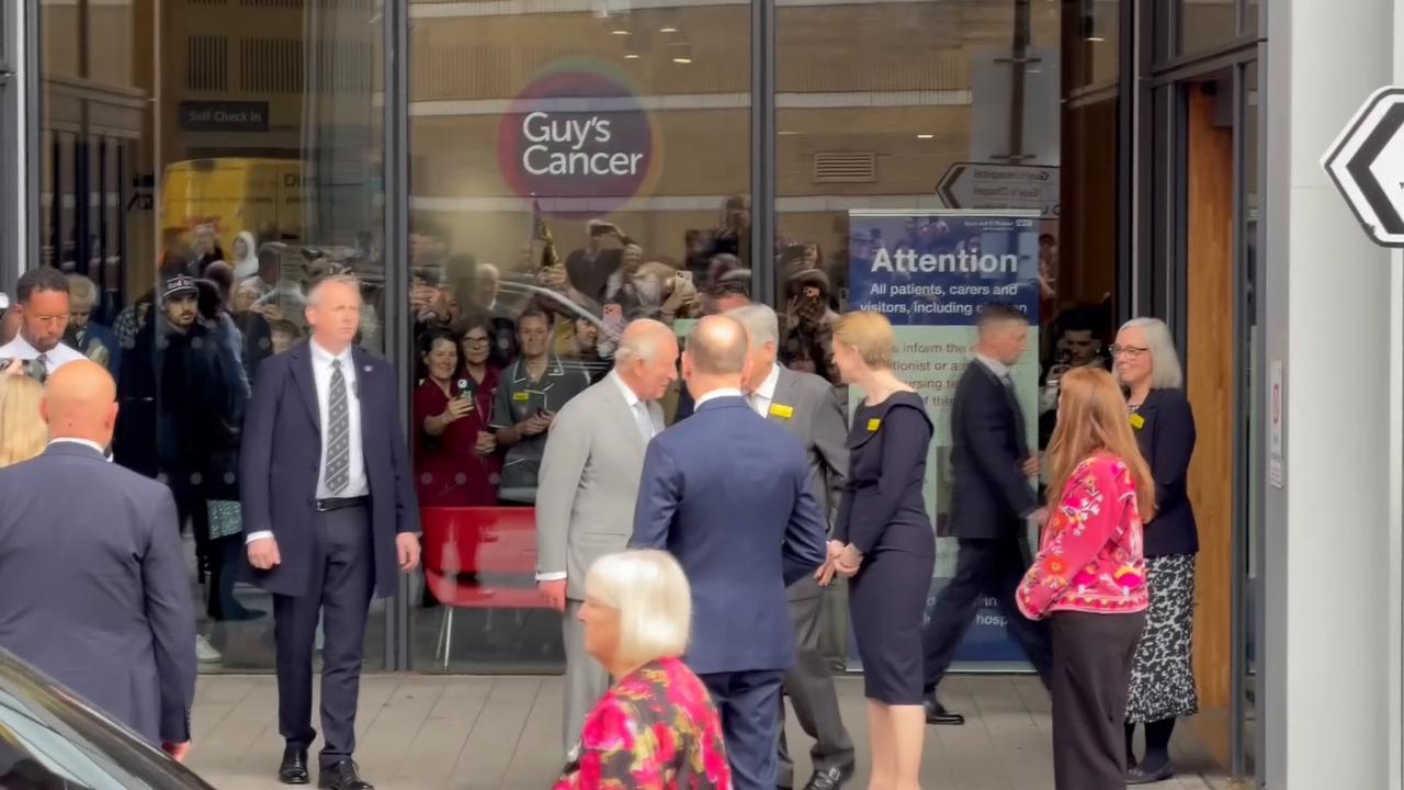 Video thumbnail for US: King Charles visits Guy’s Cancer Centre in London.