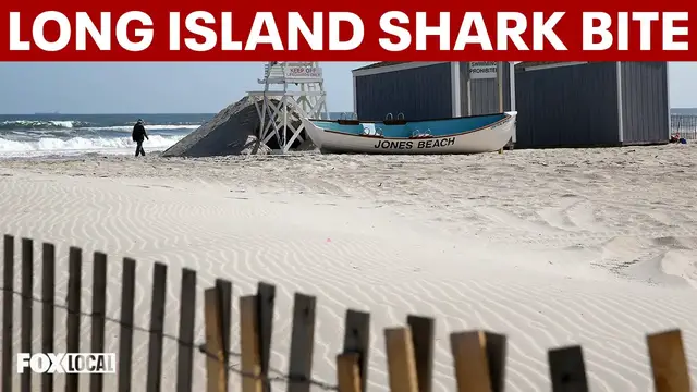 Video thumbnail for Swimmer bitten by shark at Jones Beach on Long Island