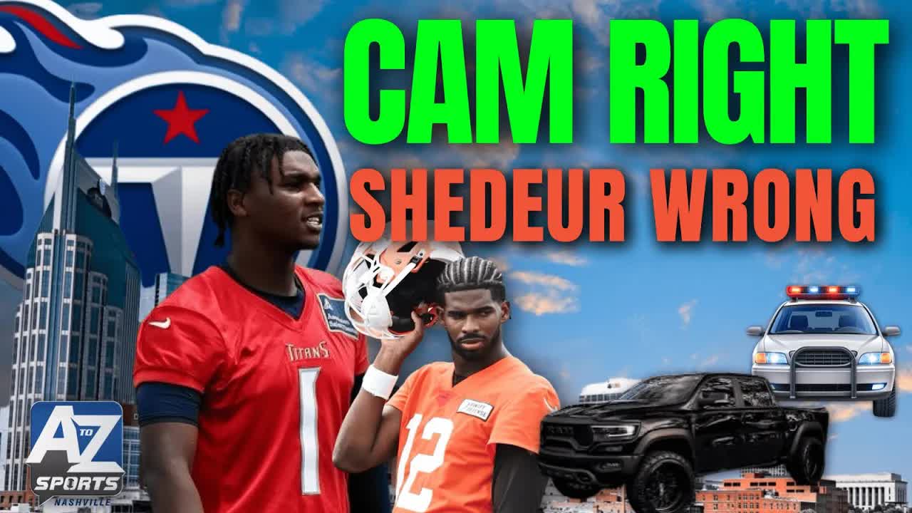 Video thumbnail for a to z sports nashville: shedeur sanders vs. cam ward: titans' qb draft decision & nfl future