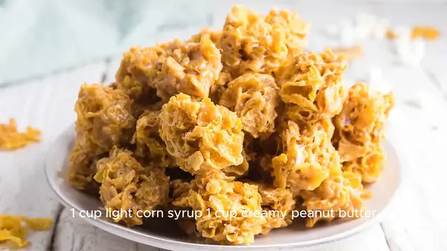 Video thumbnail for No Bake Peanut Butter Corn Flake Cookie Recipe