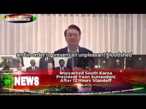 Video thumbnail for Impeached South Korea President Yoon Surrenders After 12 Hours Standoff