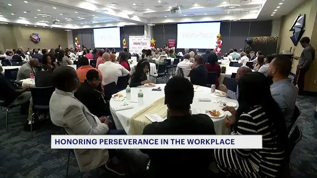 Video thumbnail for 'Close the gaps.' Over 70 people honored for job perseverance at The WorkPlace's 23rd annual awards ceremony