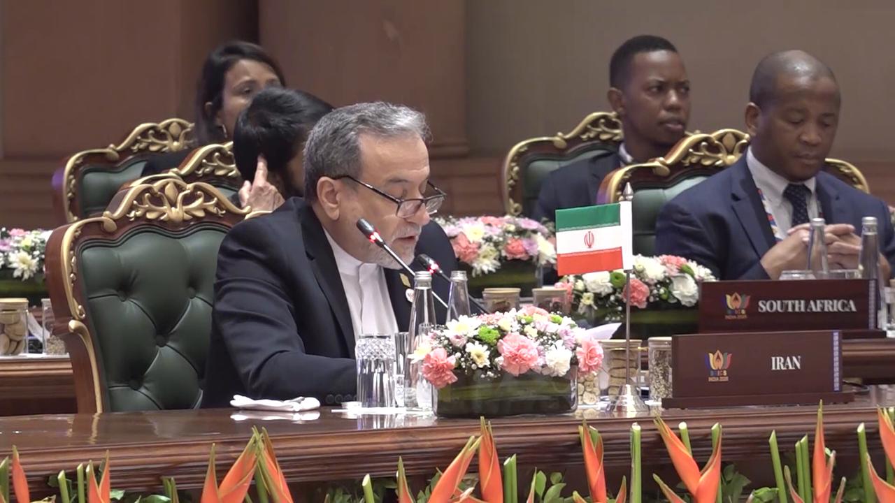 Video thumbnail for India: No military solution to issues involving Iran, Tehran will not yield to threats: Iran’s top diplomat.