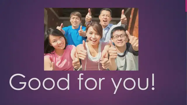 Video thumbnail for English Conversation:  Good for you