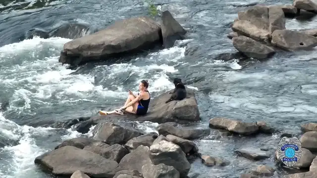 Video thumbnail for Woman and Dog Rescued from Chattahoochee River