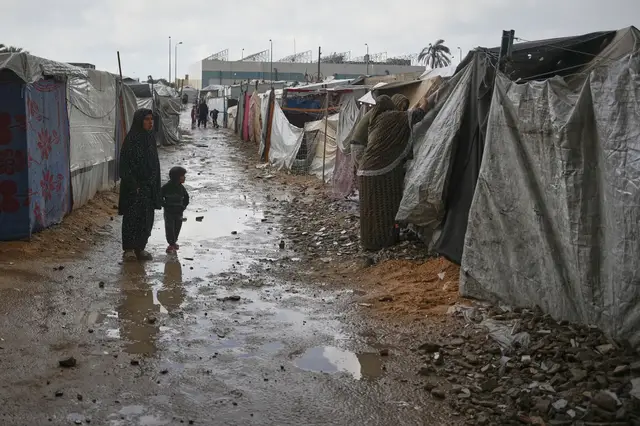 'Video thumbnail for Floods damage makeshift homes: Displaced Palestinians brace for harsh winter'