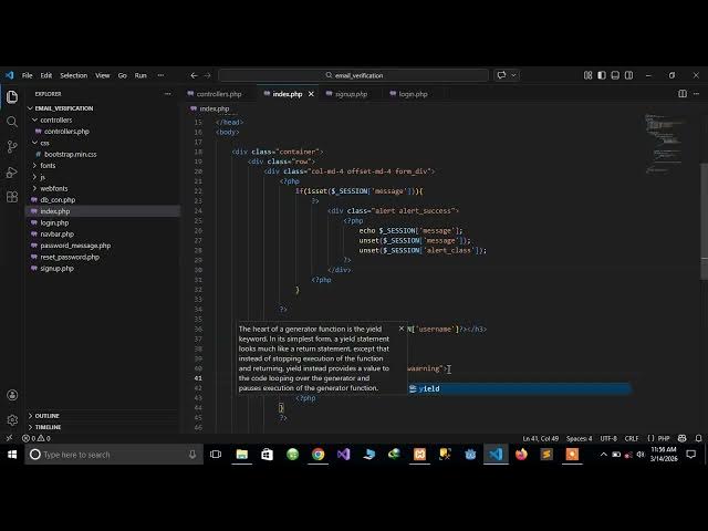Video thumbnail for #8 Email Verification, Password Recovery and Reset System in PHP   Working on the homepage