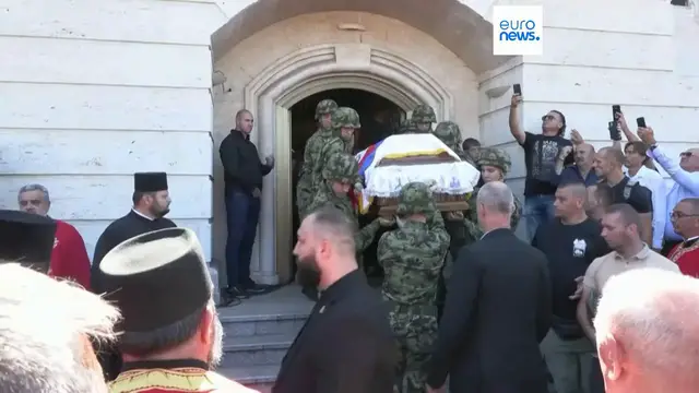 Video thumbnail for Thousands attend Bosnian Serb war criminal's funeral in Belgrade despite EU warnings