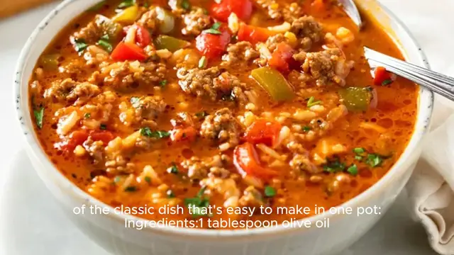 Video thumbnail for stuffed pepper soup recipe