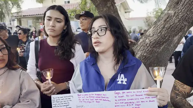 Video thumbnail for US, Los Angeles: Chatsworth Vigil Honors Victims of Bus and Helicopter Crashes With Sound On Tape.