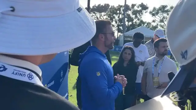 'Video thumbnail for Los Angeles Rams Head Coach Sean McVay on Braden Fiske and Jimmy G.'