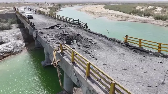Video thumbnail for Iran: US Strikes Damaged Bridges Hormozgan Bandar Abbas Iran July 17.