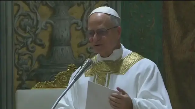 Video thumbnail for Pope Leo XIV celebrates first mass as pontiff