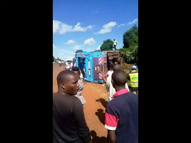 'Video thumbnail for Baricho boys accident: A Joy Kenya bus rolled with 51 Baricho Boys sagana'