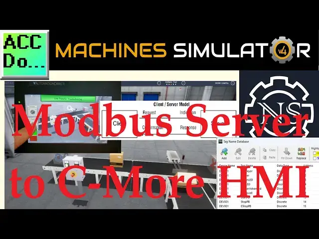 Video thumbnail for Machine Simulator Modbus Server to C-More HMI