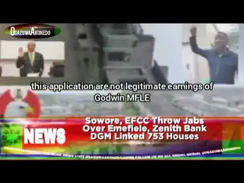 Video thumbnail for Sowore, EFCC Throw Jabs Over Emefiele, Zenith Bank DGM Linked 753 Houses