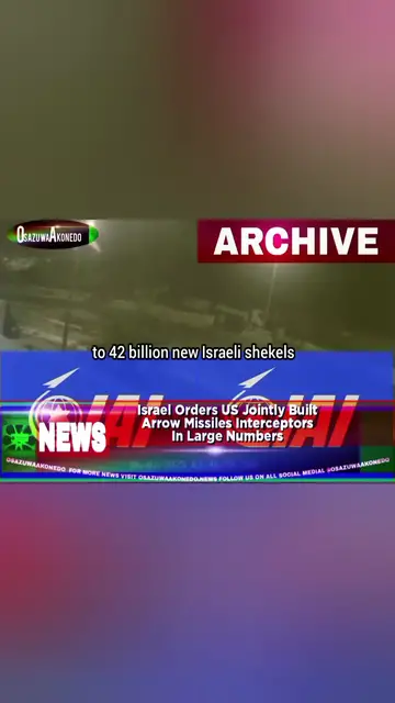 Video thumbnail for Israel Orders US Jointly Built Arrow Missiles Interceptors In Large Numbers