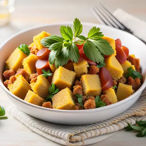 Video thumbnail for Cornbread Stuffing with Sausage