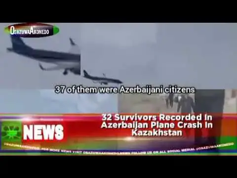 Video thumbnail for 32 Survivors Recorded In Azerbaijan Plane Crash In Kazakhstan